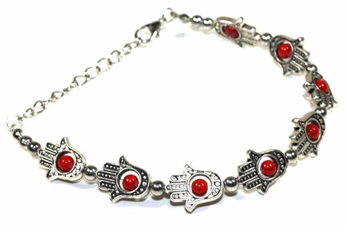 Bracelets Red Hamsa Charm Bracelet Fashique Lux