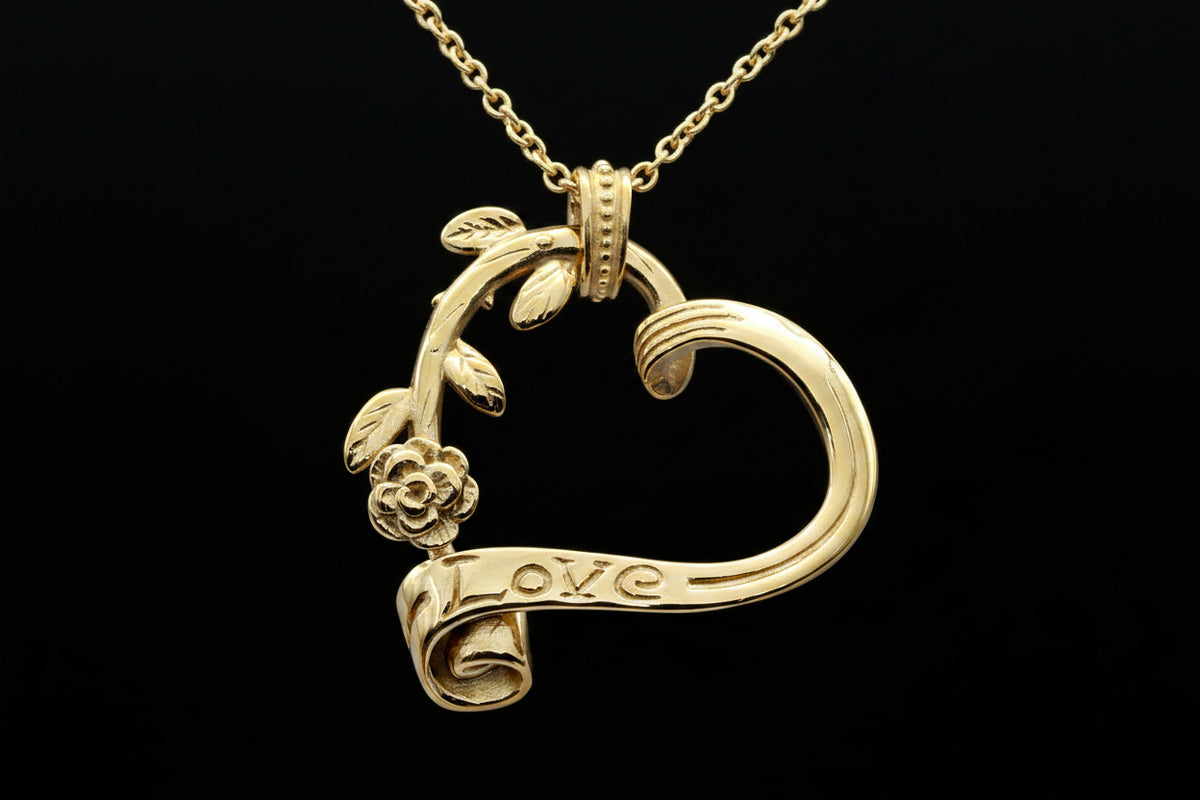 Necklace Gold Heart Necklace Fashique Lux