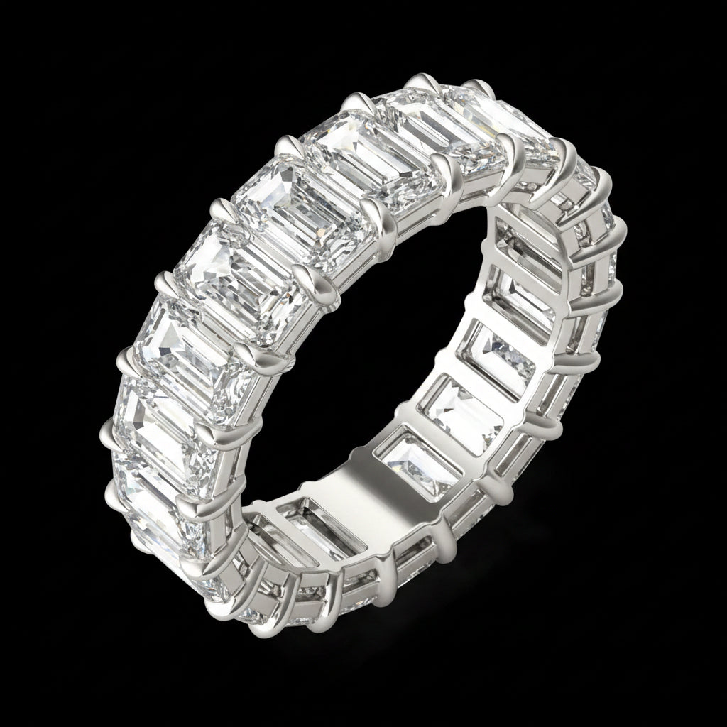 Rings Emerald Eternity Ring Fashique Lux