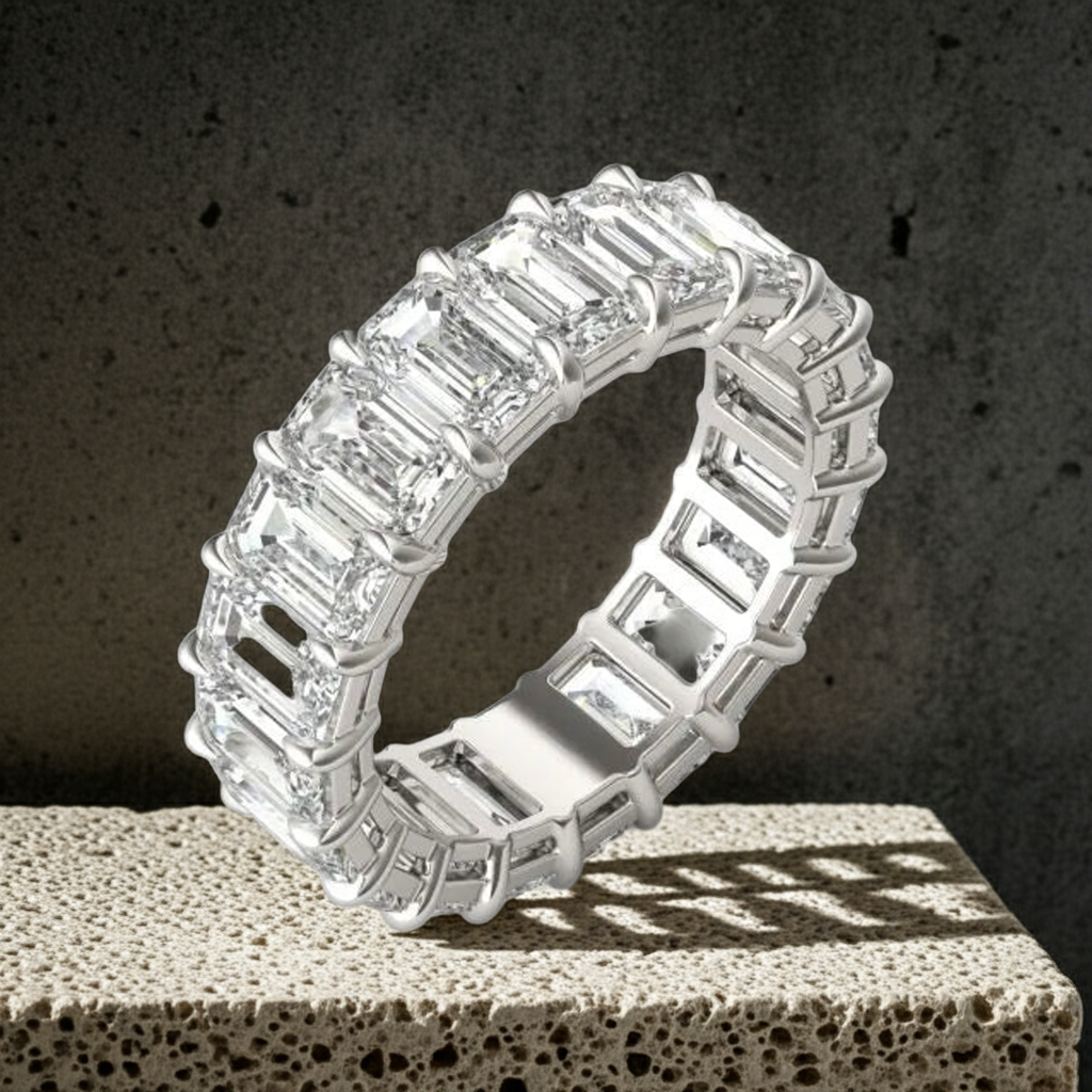 Rings Emerald Eternity Ring Fashique Lux