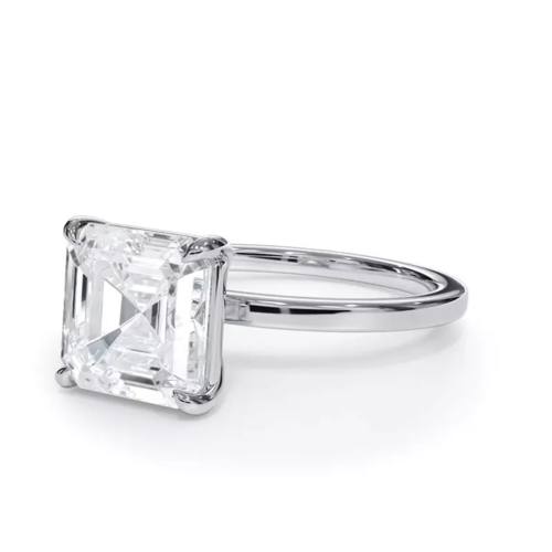 Rings Asscher Diamond Solitaire 3CTW Fashique Lux