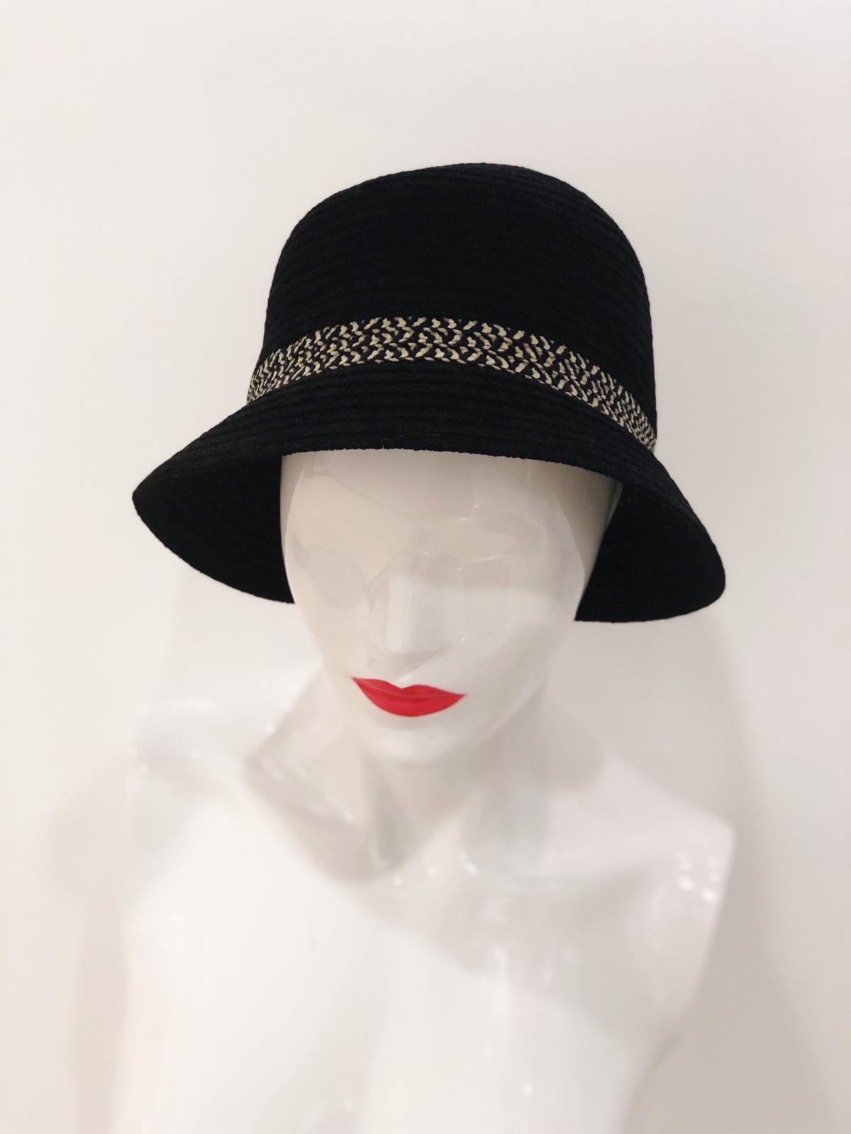 Hats Black Bucket Hat Fashique Lux