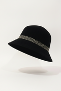 Hats Black Bucket Hat Fashique Lux