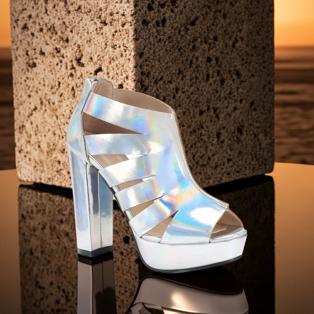 Heels Holographic Platform Heels Fashique Lux