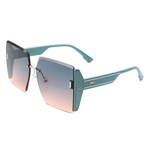 Sunglasses Green Half Frame Sunglasses Fashique Lux