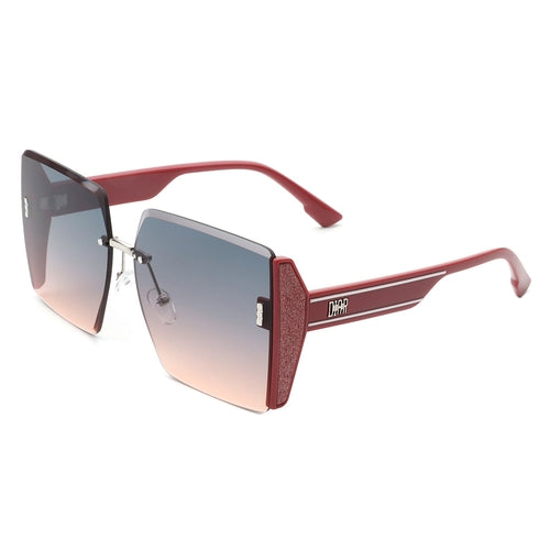 Sunglasses Maroon Half Frame Sunglasses Fashique Lux