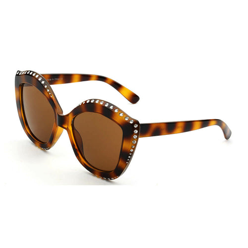 Sunglasses Tortoise Round Cat Eye Fashique Lux
