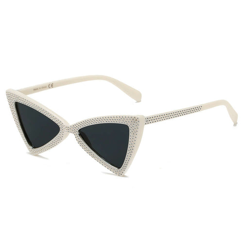Sunglasses White Cat Eye Sunglasses Fashique Lux