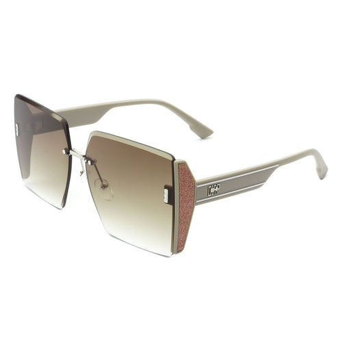 Sunglasses Amber Half Frame Sunglasses Fashique Lux