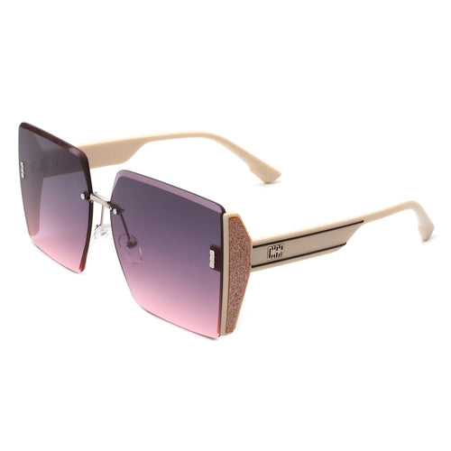 Sunglasses Purple Half Frame Sunglasses Fashique Lux
