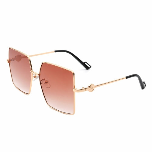 Sunglasses Brown Flat Top Sunglasses Fashique Lux