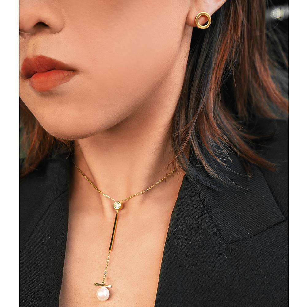 Jewelry & Watches Pearl Drop Necklace Fashique Lux