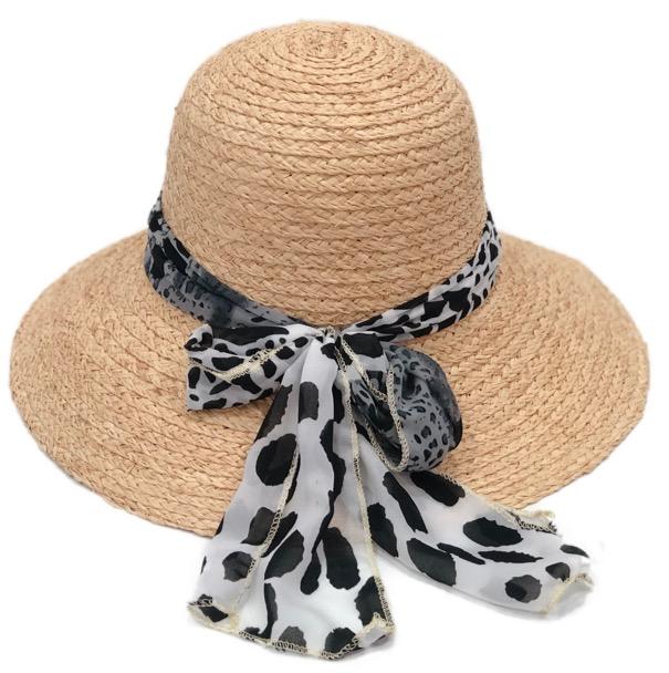 Hats Raffia Leopard Hat Fashique Lux