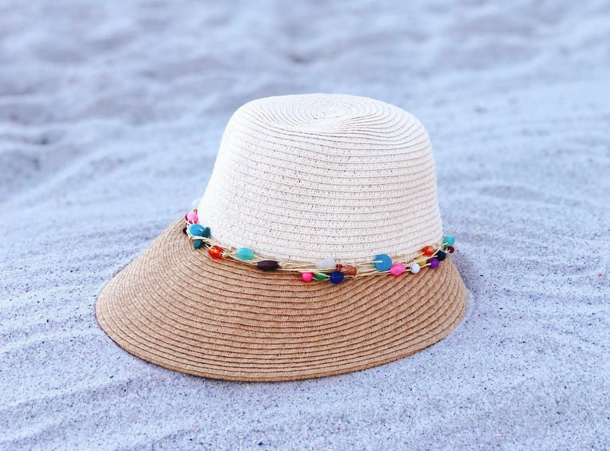 Hats Colorful Beads Visor Fashique Lux