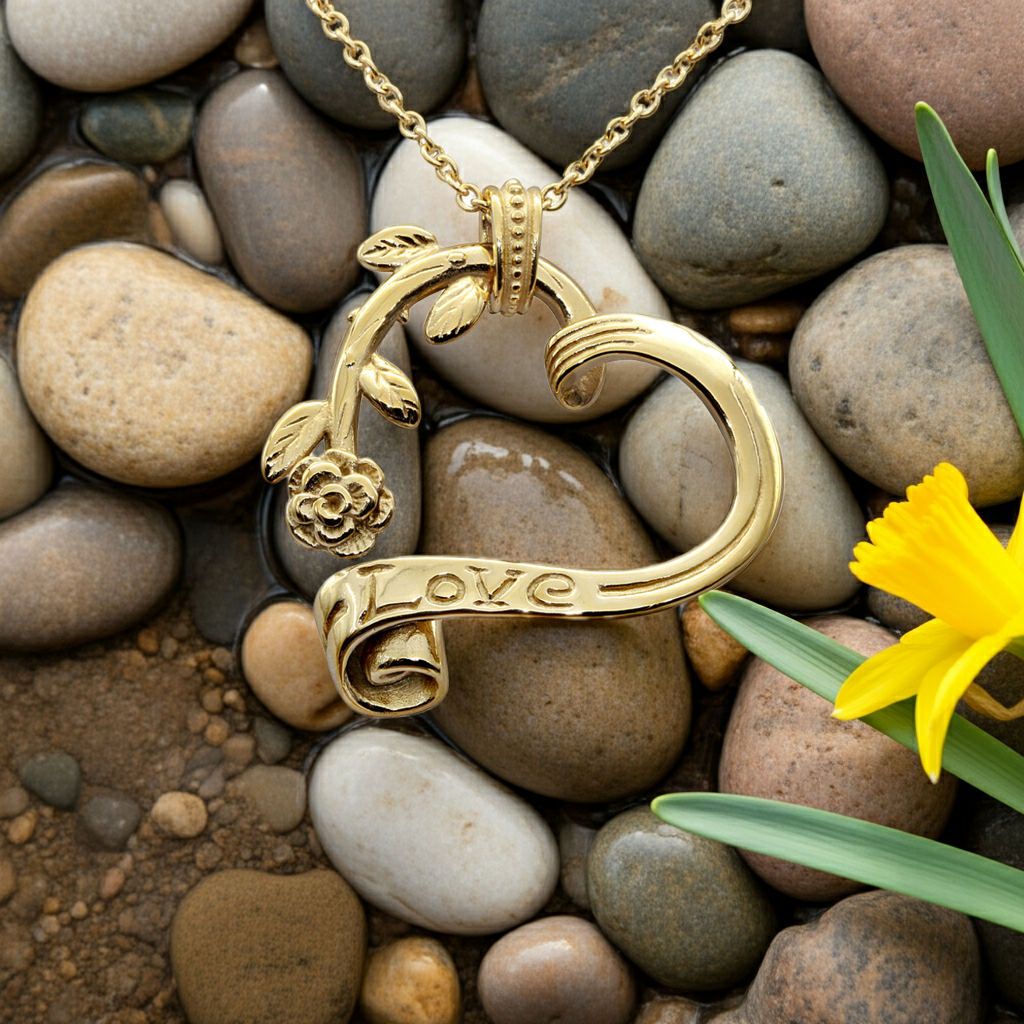 Necklace Gold Heart Necklace Fashique Lux