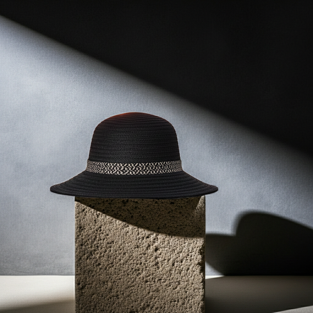 Hats Black Bucket Hat Fashique Lux