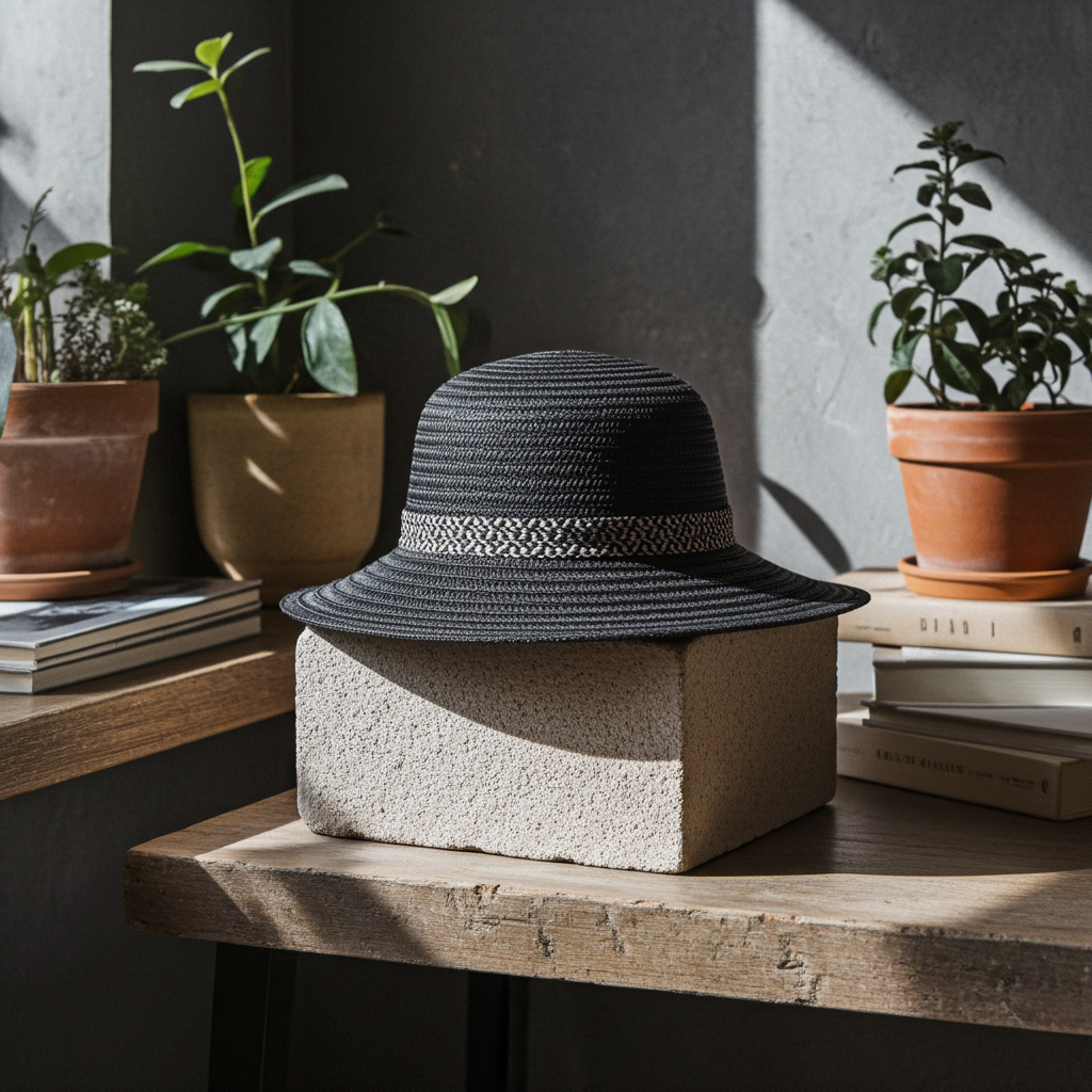 Hats Black Bucket Hat Fashique Lux