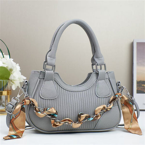 Handbags Grey No specifications Braided Chain Crossbody Fashique Lux