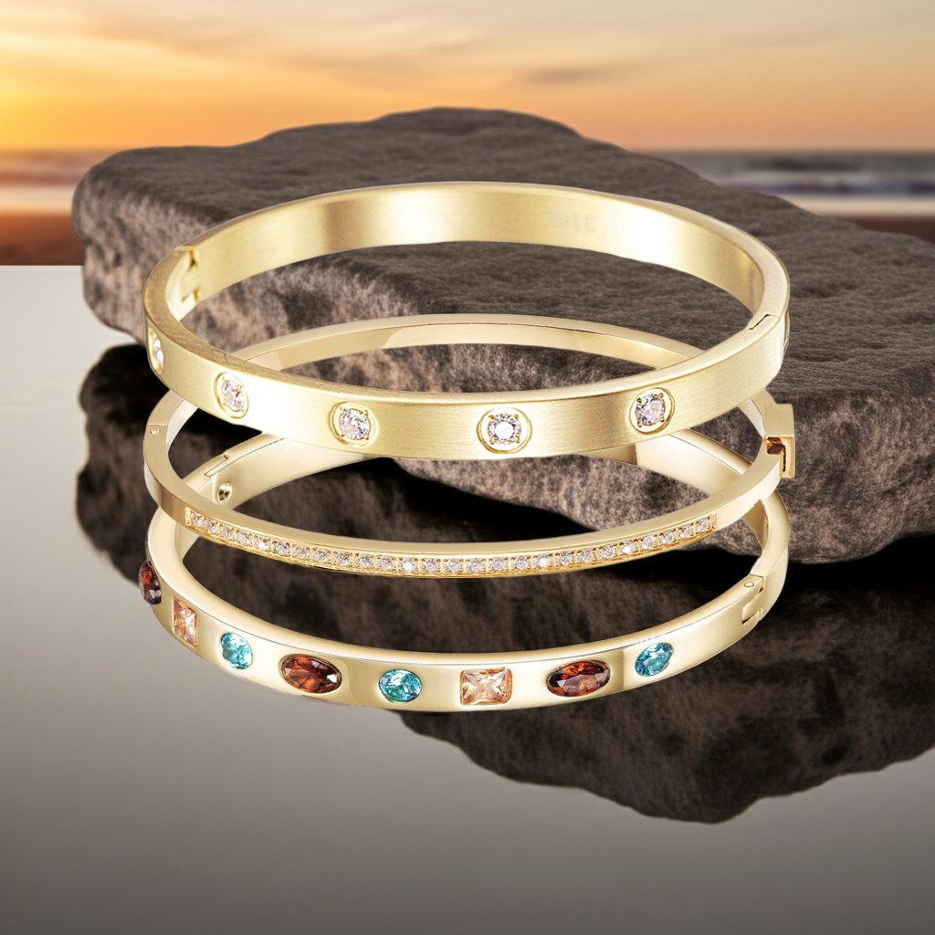 Bracelet sets CZ Bangle Set Fashique Lux