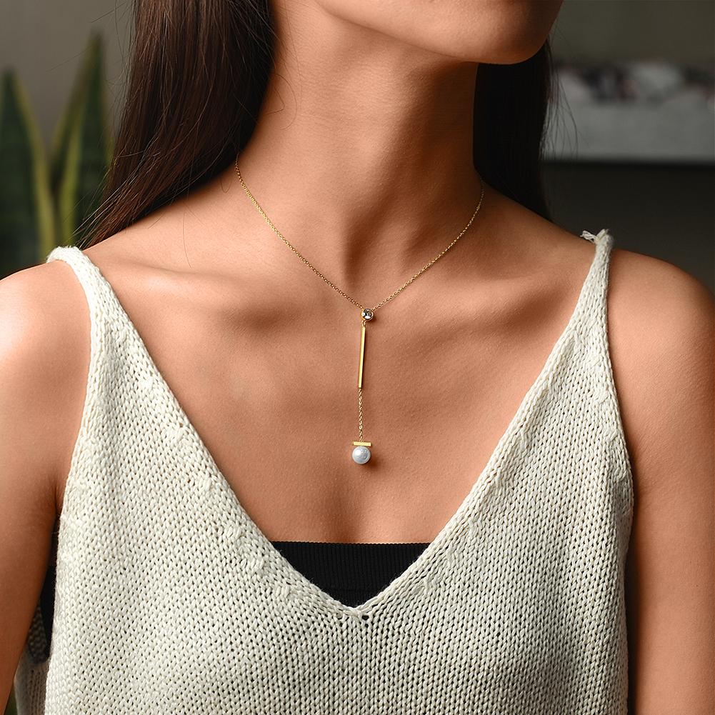 Jewelry & Watches Pearl Drop Necklace Fashique Lux