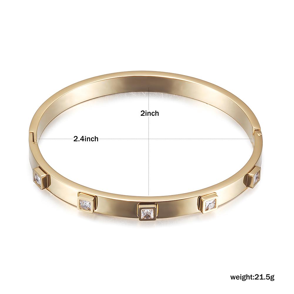 Jewelry & Watches Stone Hinged Bangle Fashique Lux