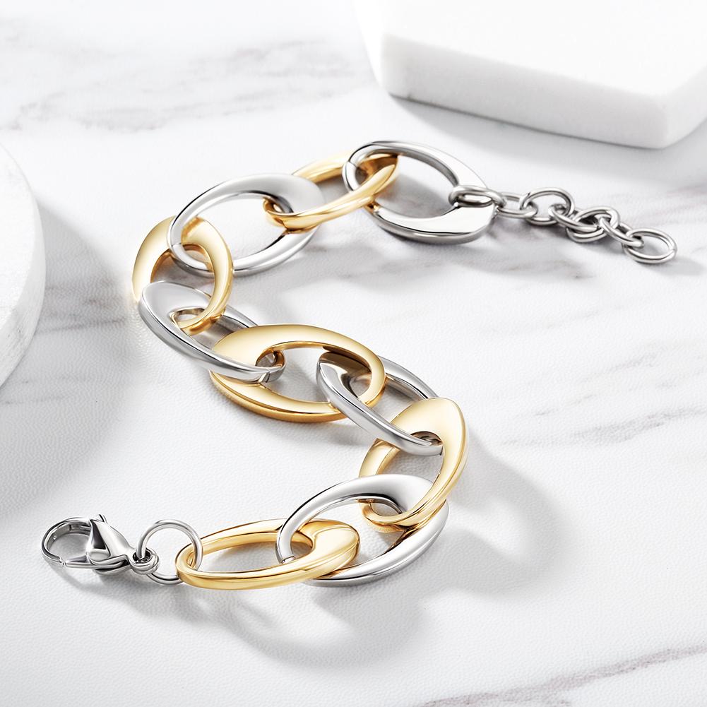 Jewelry & Watches Oval Link Bracelet Fashique Lux