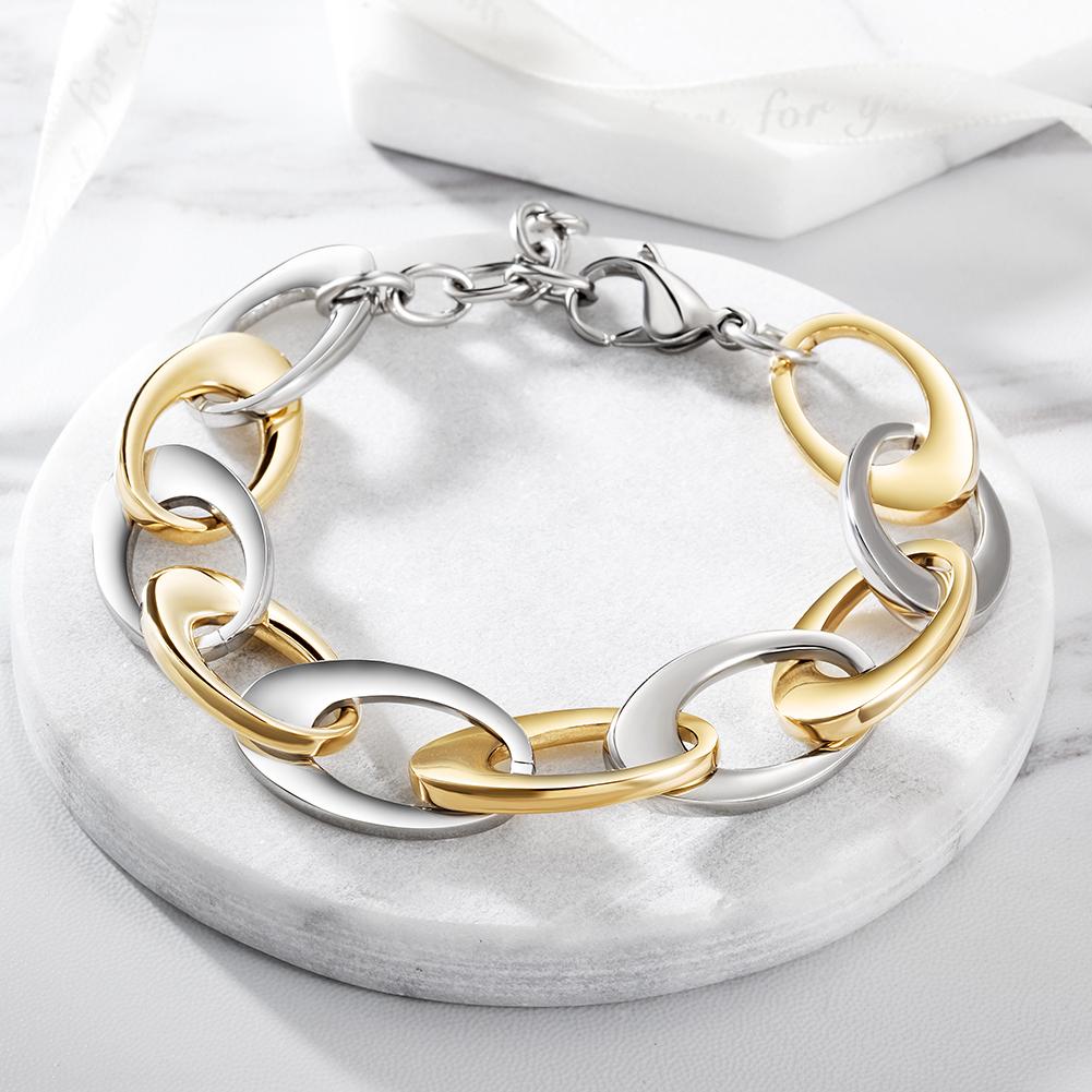 Jewelry & Watches Oval Link Bracelet Fashique Lux