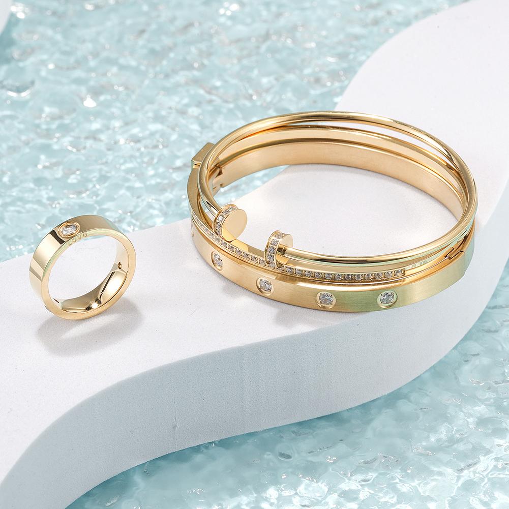 Jewelry & Watches Bangle Ring Set Fashique Lux