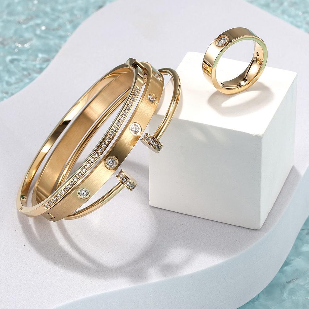 Jewelry & Watches Bangle Ring Set Fashique Lux