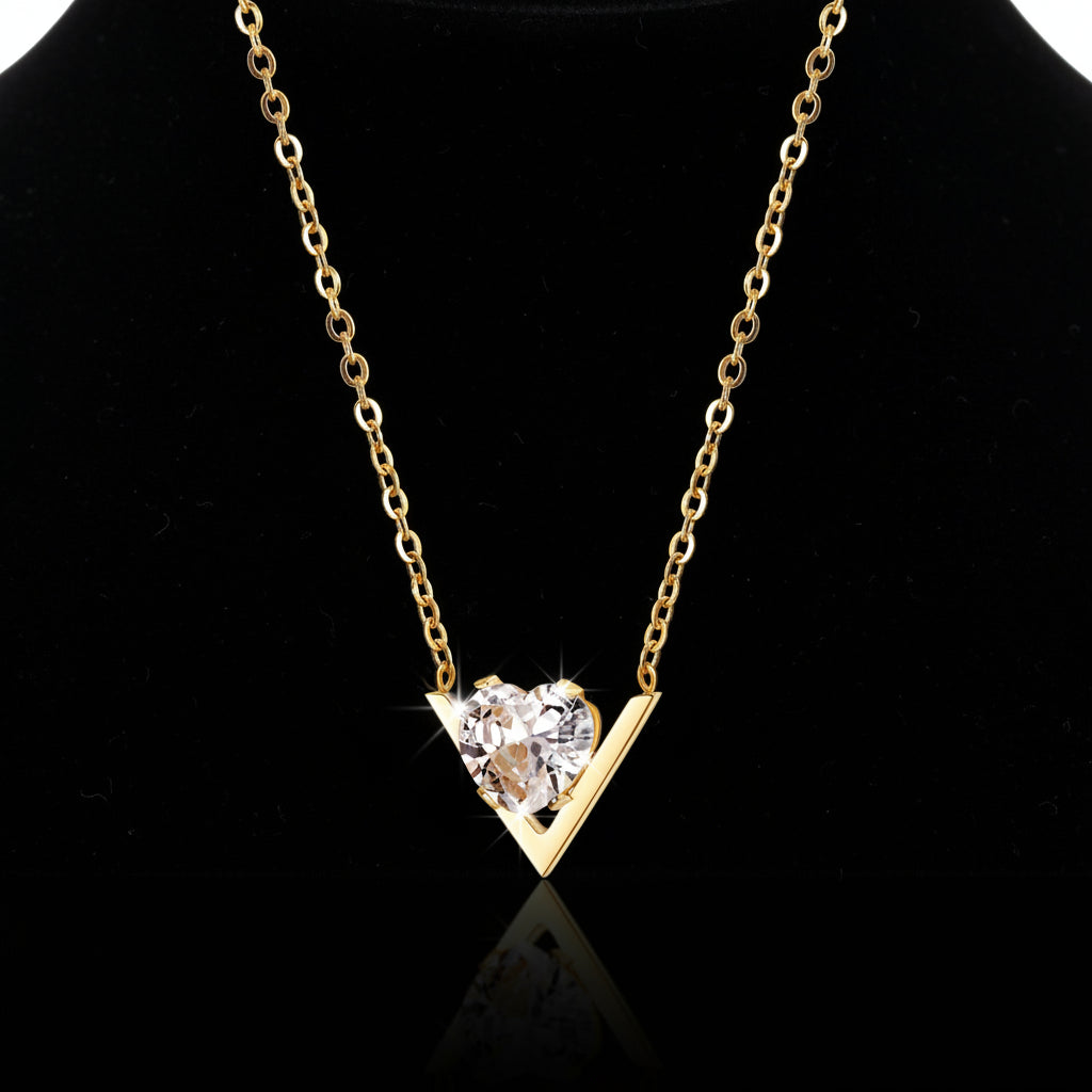 Jewelry & Watches CZ V Pendant Fashique Lux