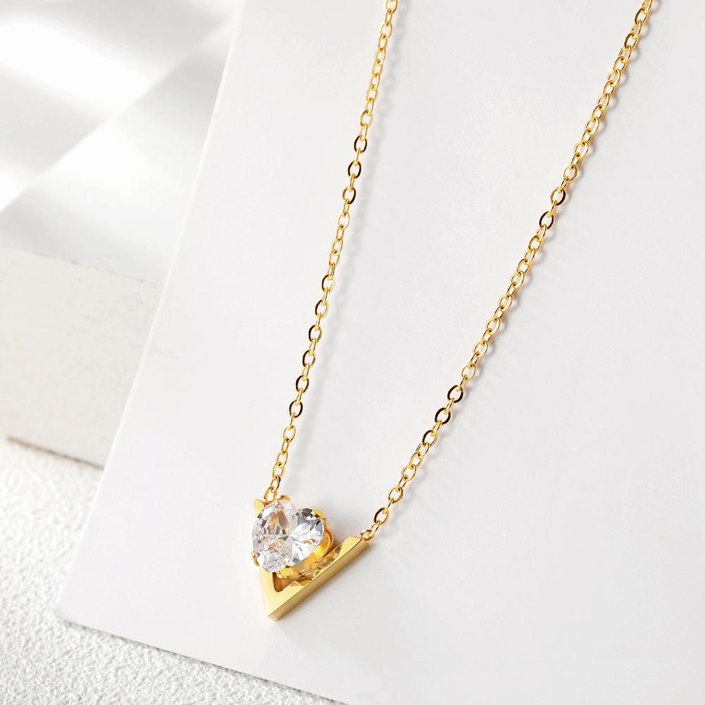 Jewelry & Watches CZ V Pendant Fashique Lux