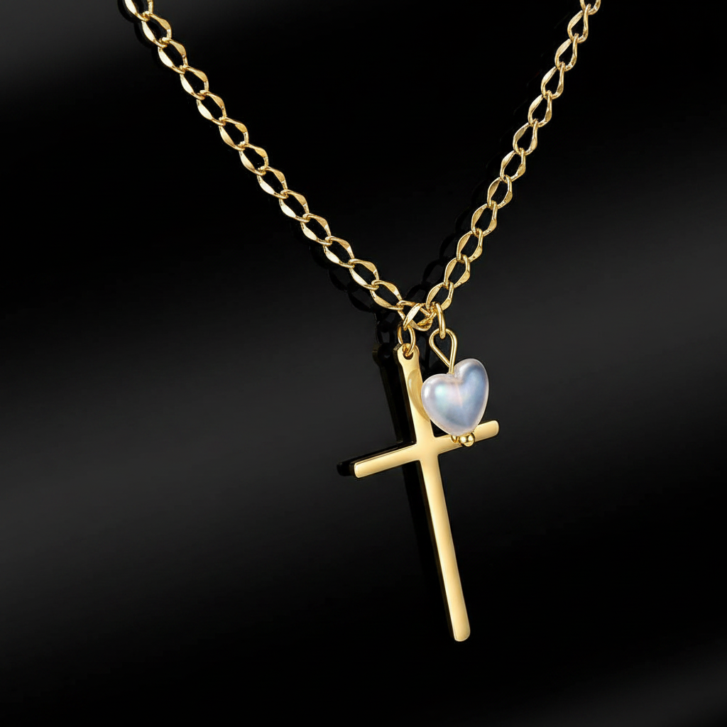 Jewelry & Watches Pearl Cross Necklace Fashique Lux