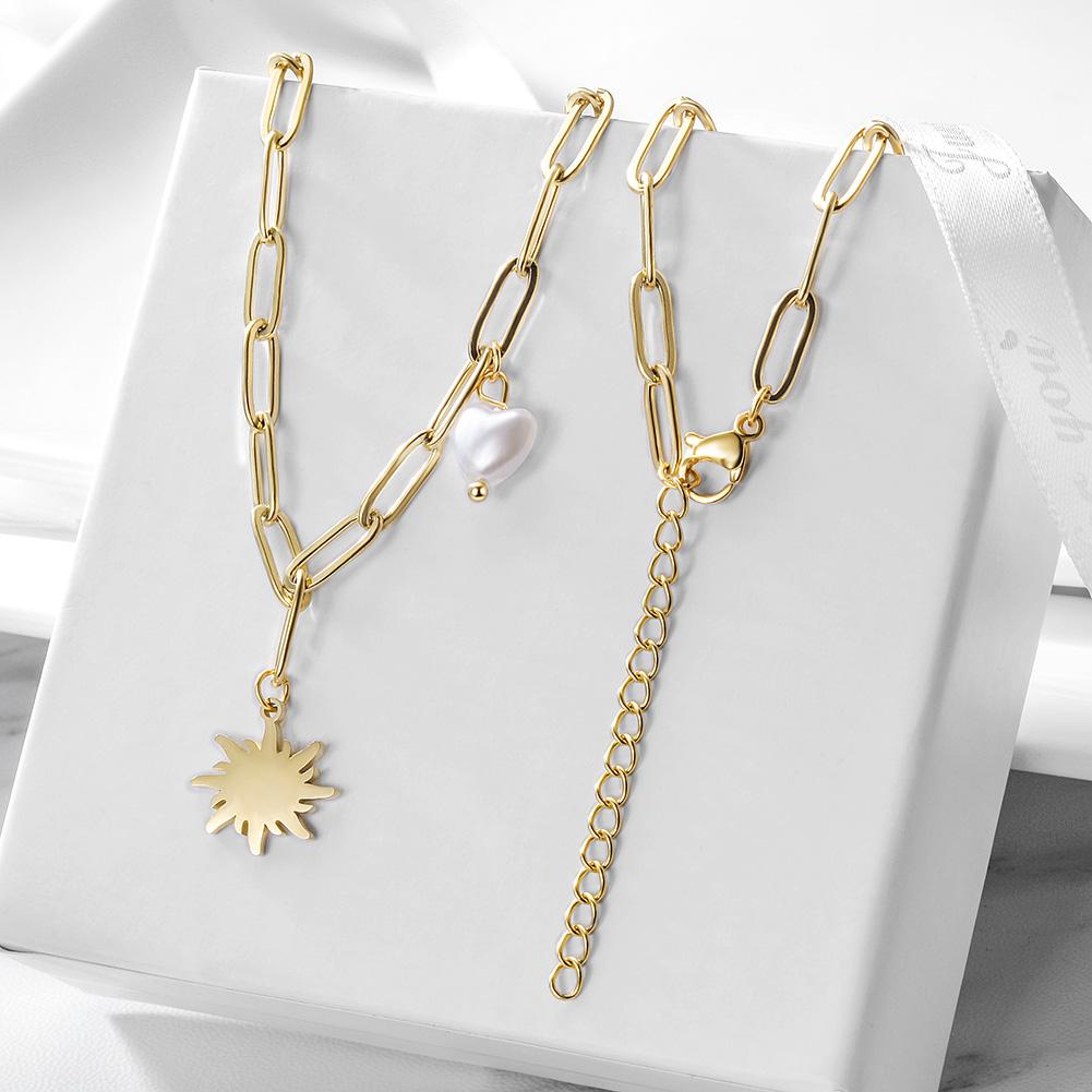 Jewelry & Watches Sun Pearl Necklace Fashique Lux