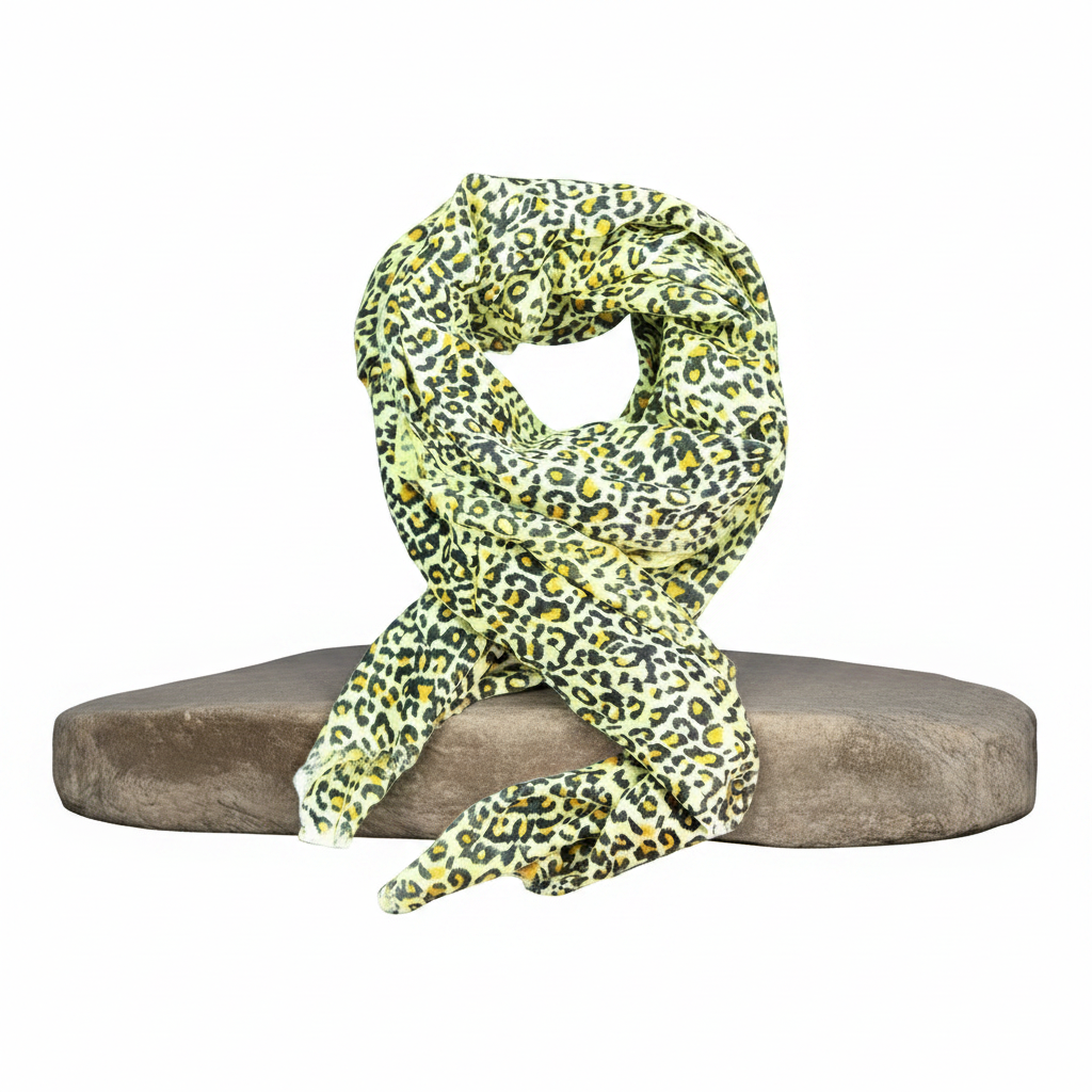Scarves & Bandanas Leopard Knit Scarf Fashique Lux