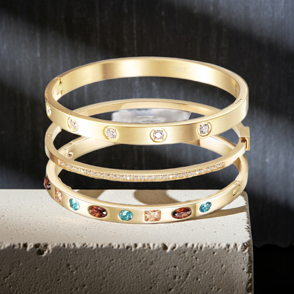 Bracelet sets CZ Bangle Set Fashique Lux