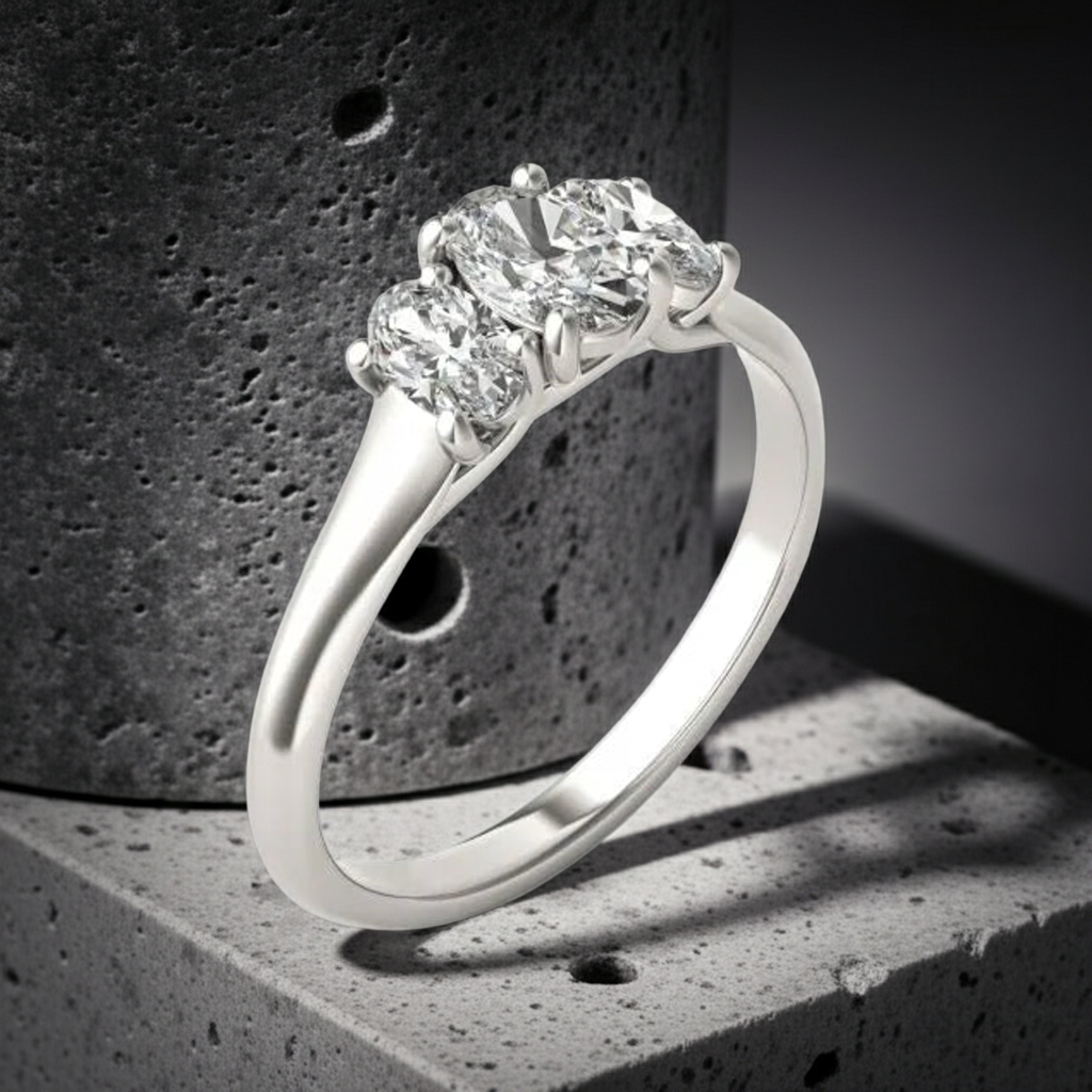 Rings Diamond Three Stone Fashique Lux