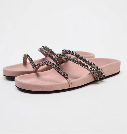 Slippers QQH99 Designer Flat Sandals Fashique Lux