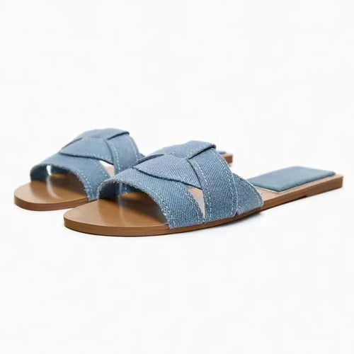 Slippers QQH13 Designer Flat Sandals Fashique Lux