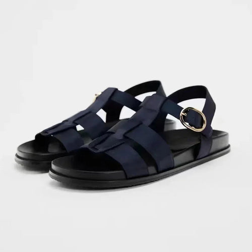Slippers QQH80 Designer Flat Sandals Fashique Lux