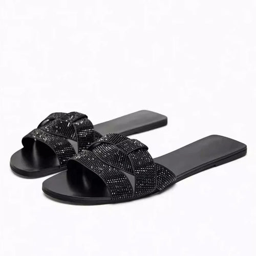 Slippers QQH16 Designer Flat Sandals Fashique Lux