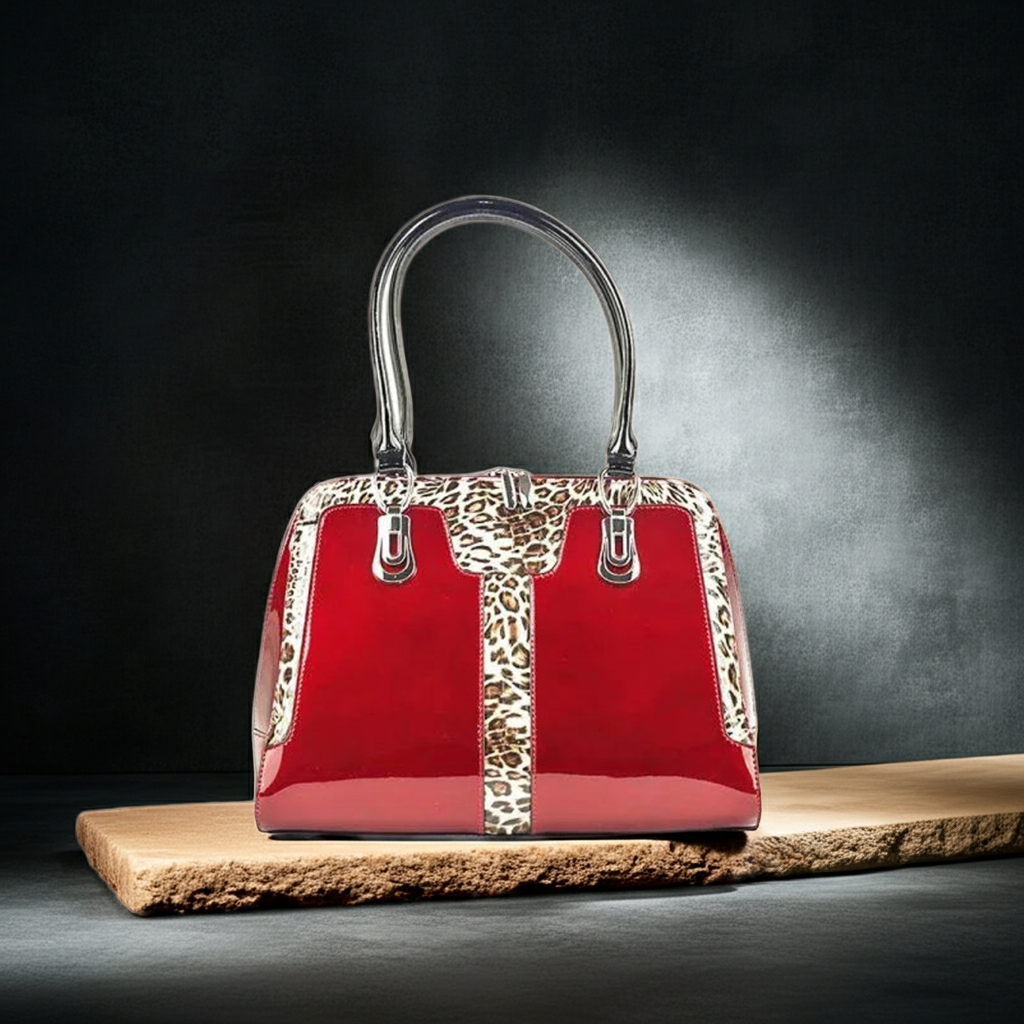Clutches Red Leopard Handbag Fashique Lux