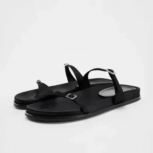 Slippers QQH95 Designer Flat Sandals Fashique Lux