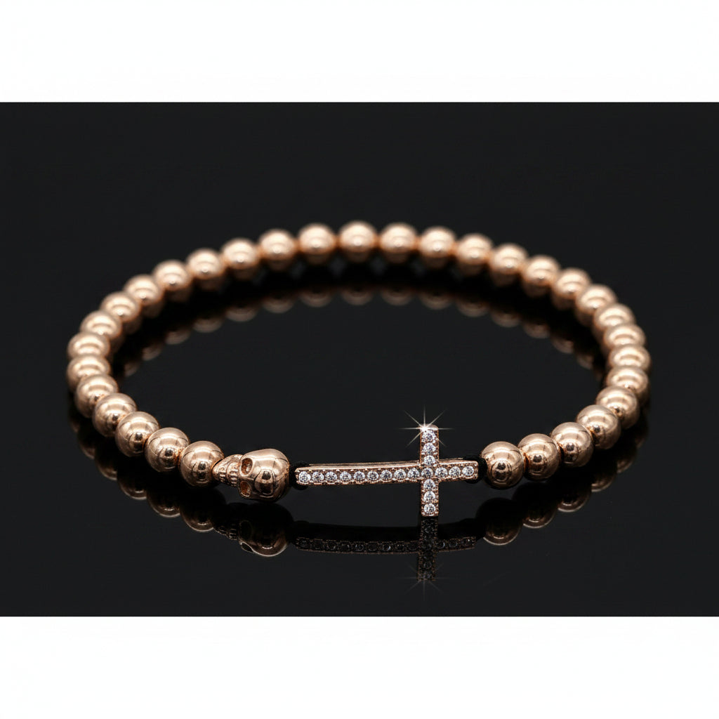Bracelets Skull Beaded Bracelet Fashique Lux