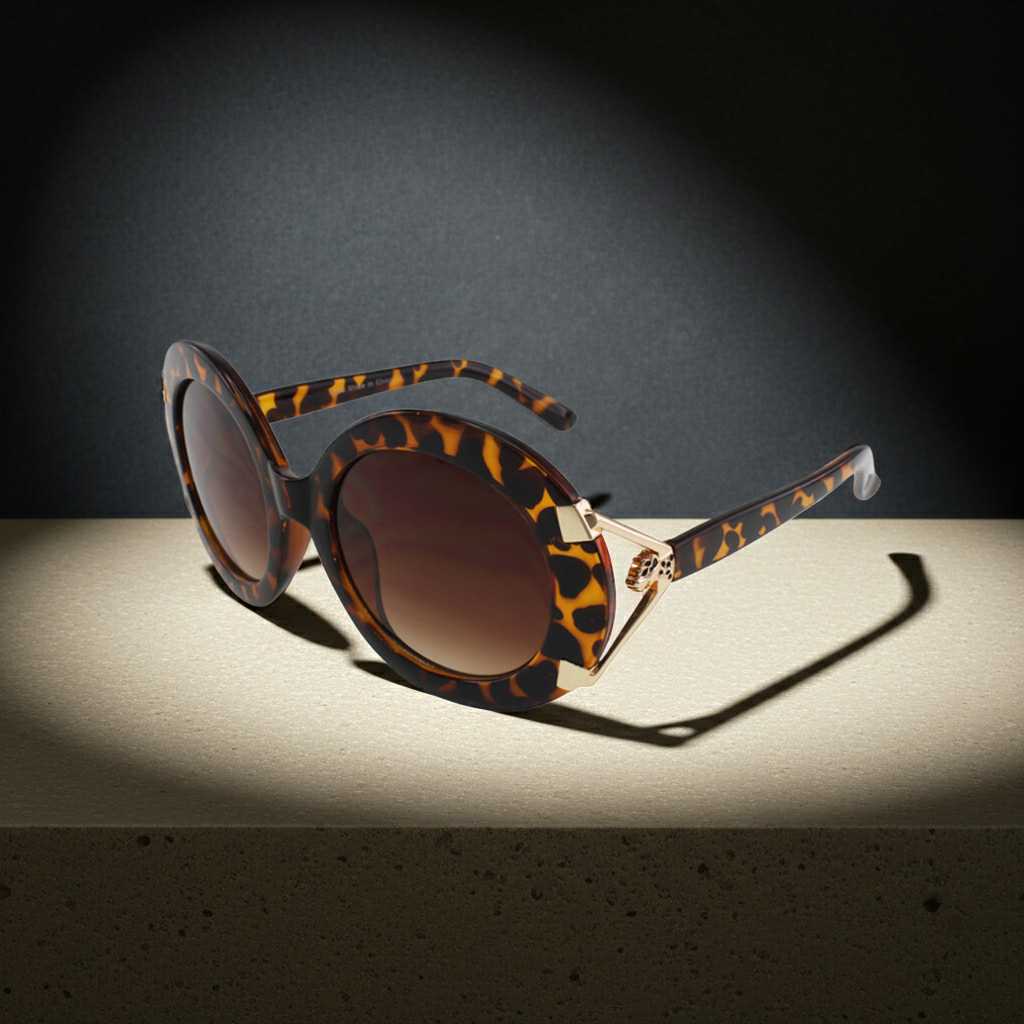 Sunglasses Tortoise Round Sunglasses Fashique Lux