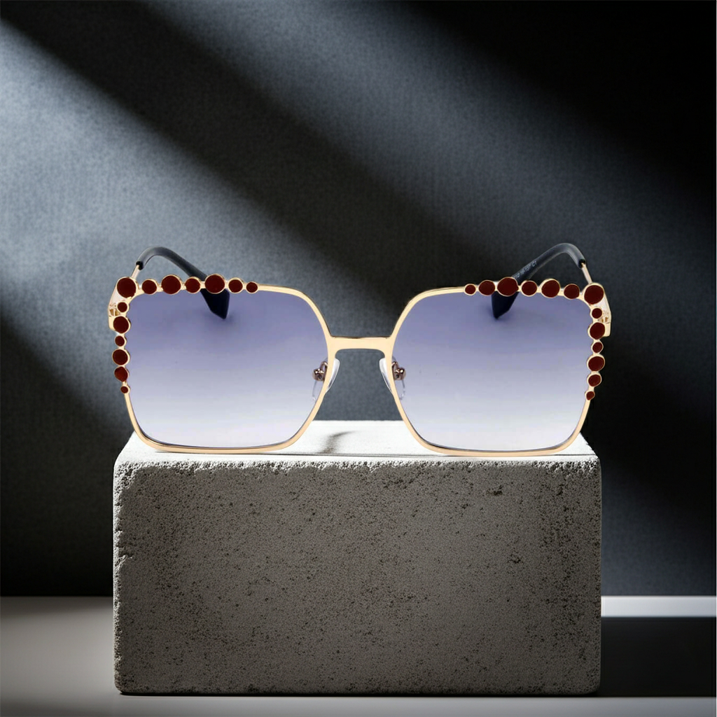 Sunglasses Square Metal Sunglasses Fashique Lux