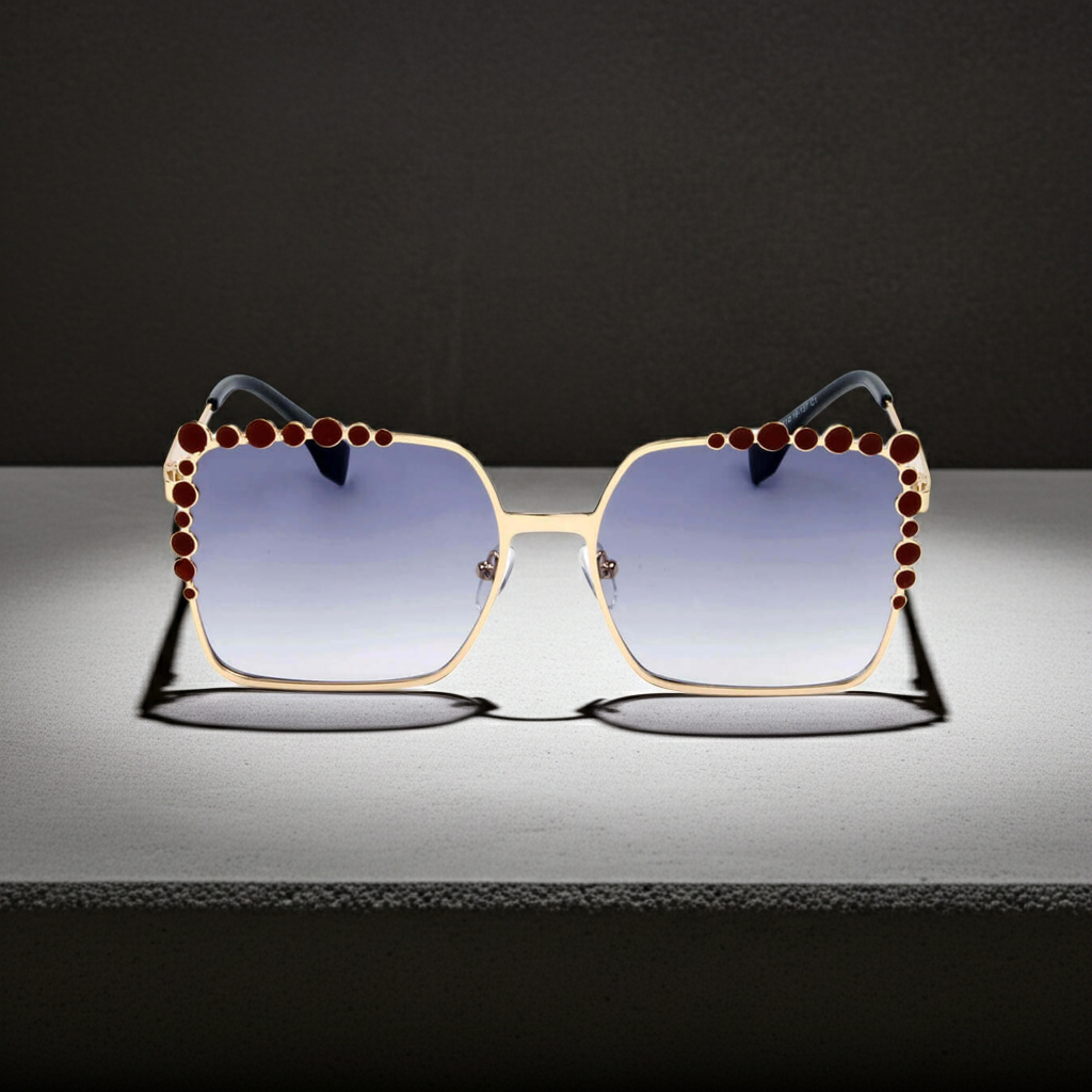 Sunglasses Square Metal Sunglasses Fashique Lux