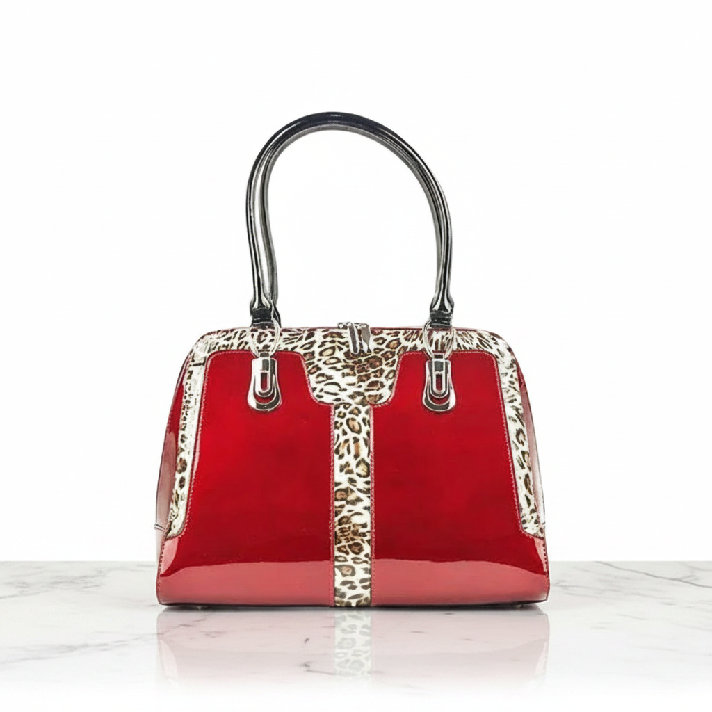 Clutches Red Leopard Handbag Fashique Lux