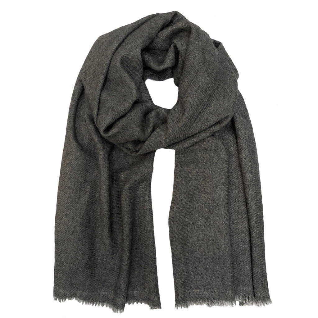 Scarves & Bandanas Charcoal Cashmere Scarf Fashique Lux