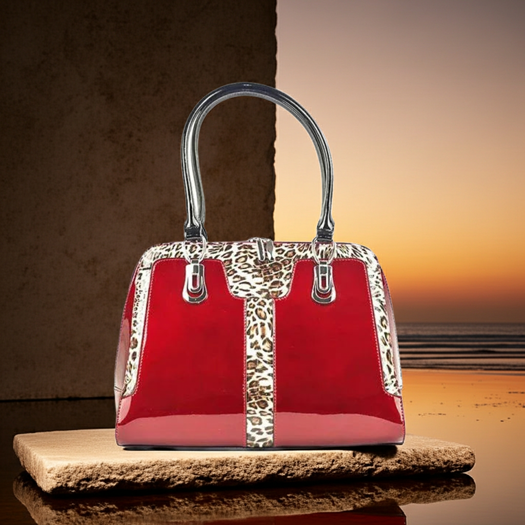 Clutches Red Leopard Handbag Fashique Lux