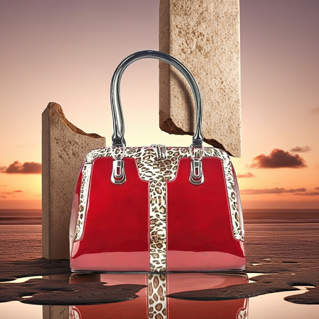 Clutches Red Leopard Handbag Fashique Lux